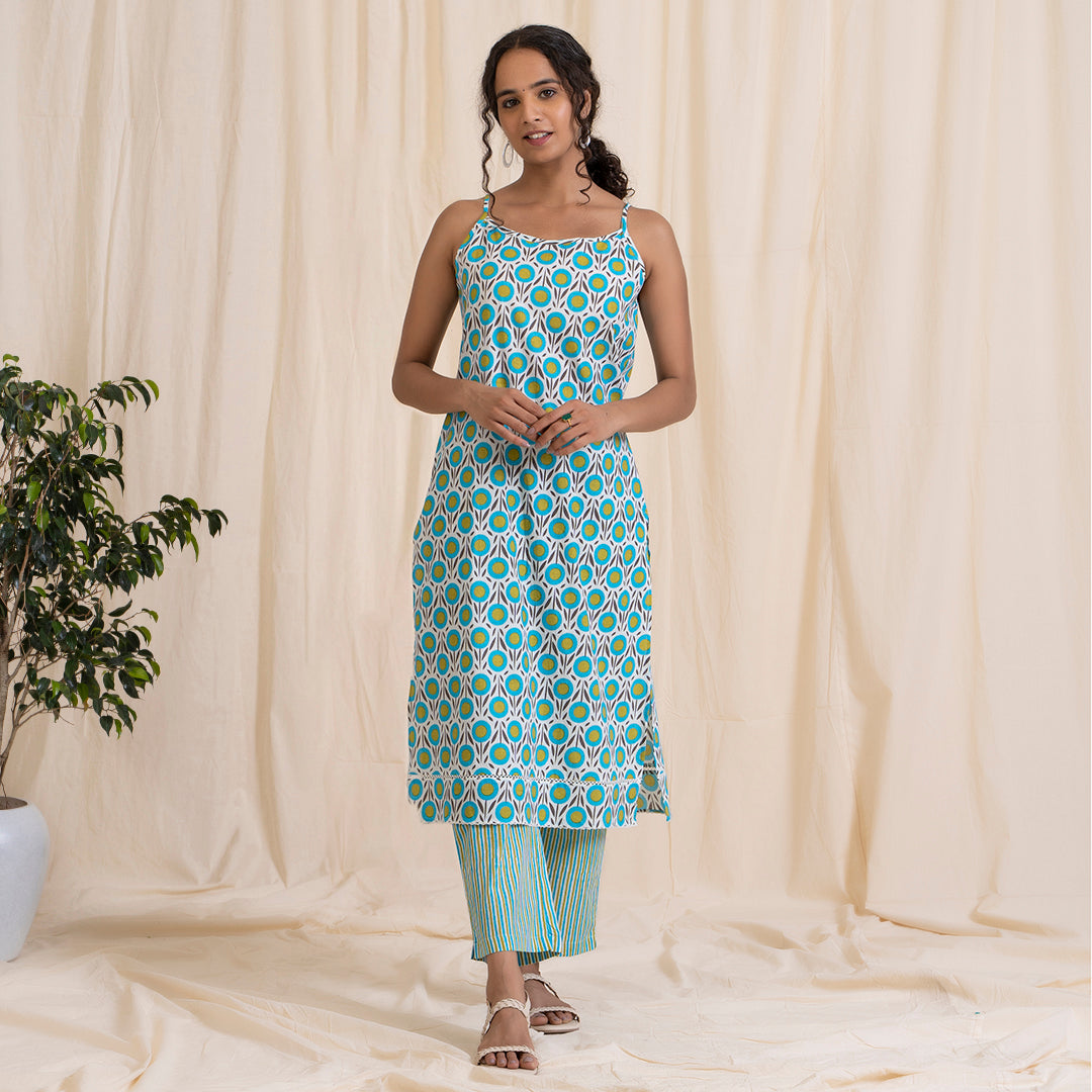 Blue Green Easy Peasy Kurta