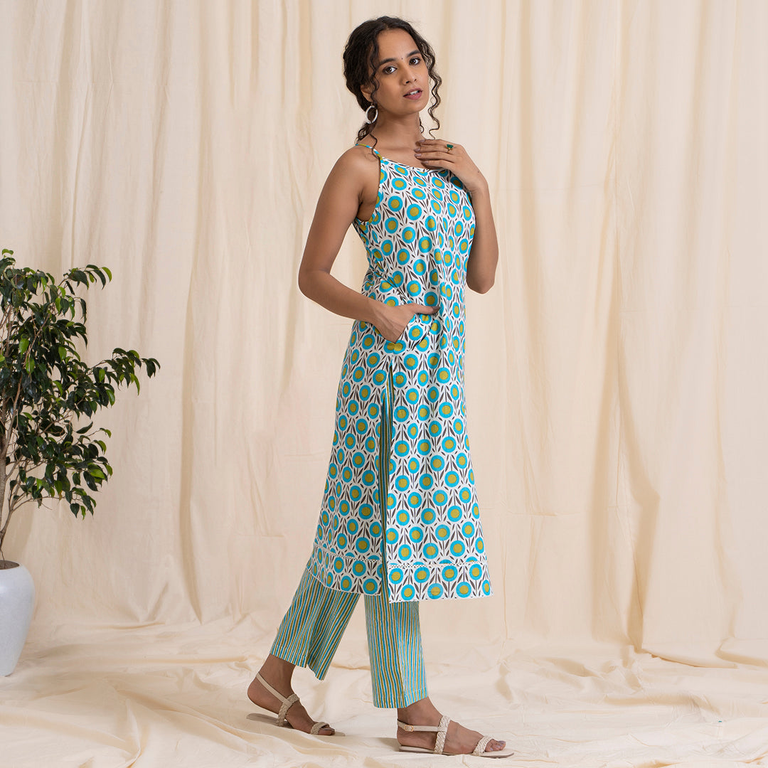 Blue Green Easy Peasy Kurta