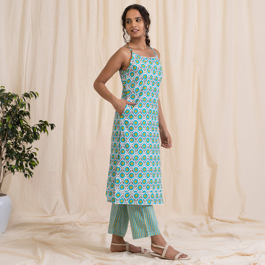 Blue Green Easy Peasy Kurta