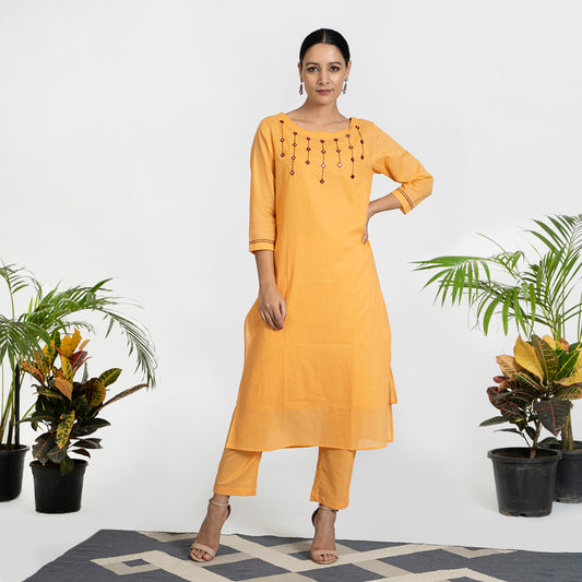 Mirror Work on Orange Suit