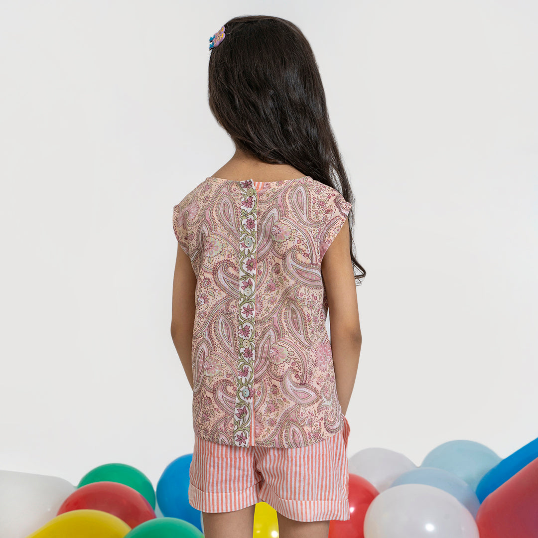 Handblock - Back Openable Top - Peach