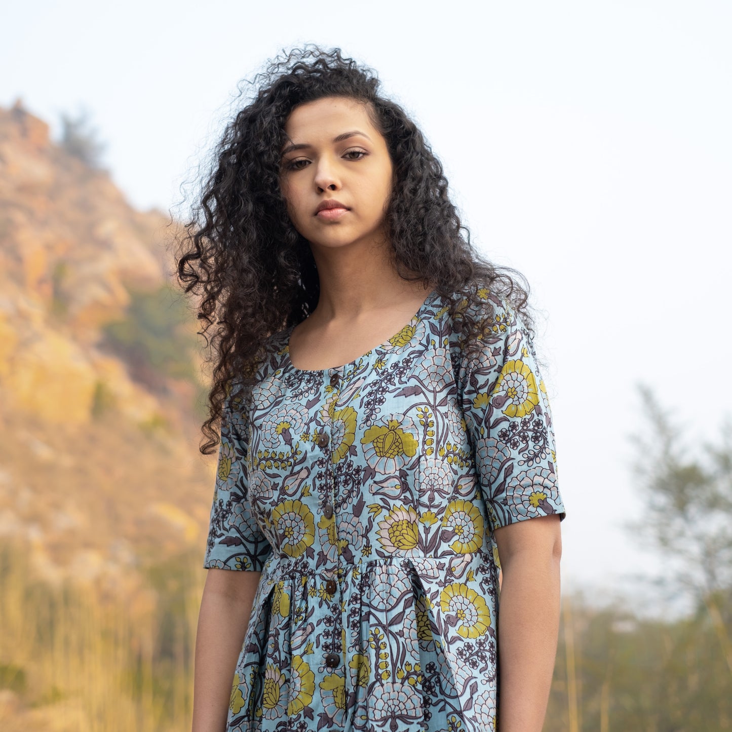 Button down Midi Dress