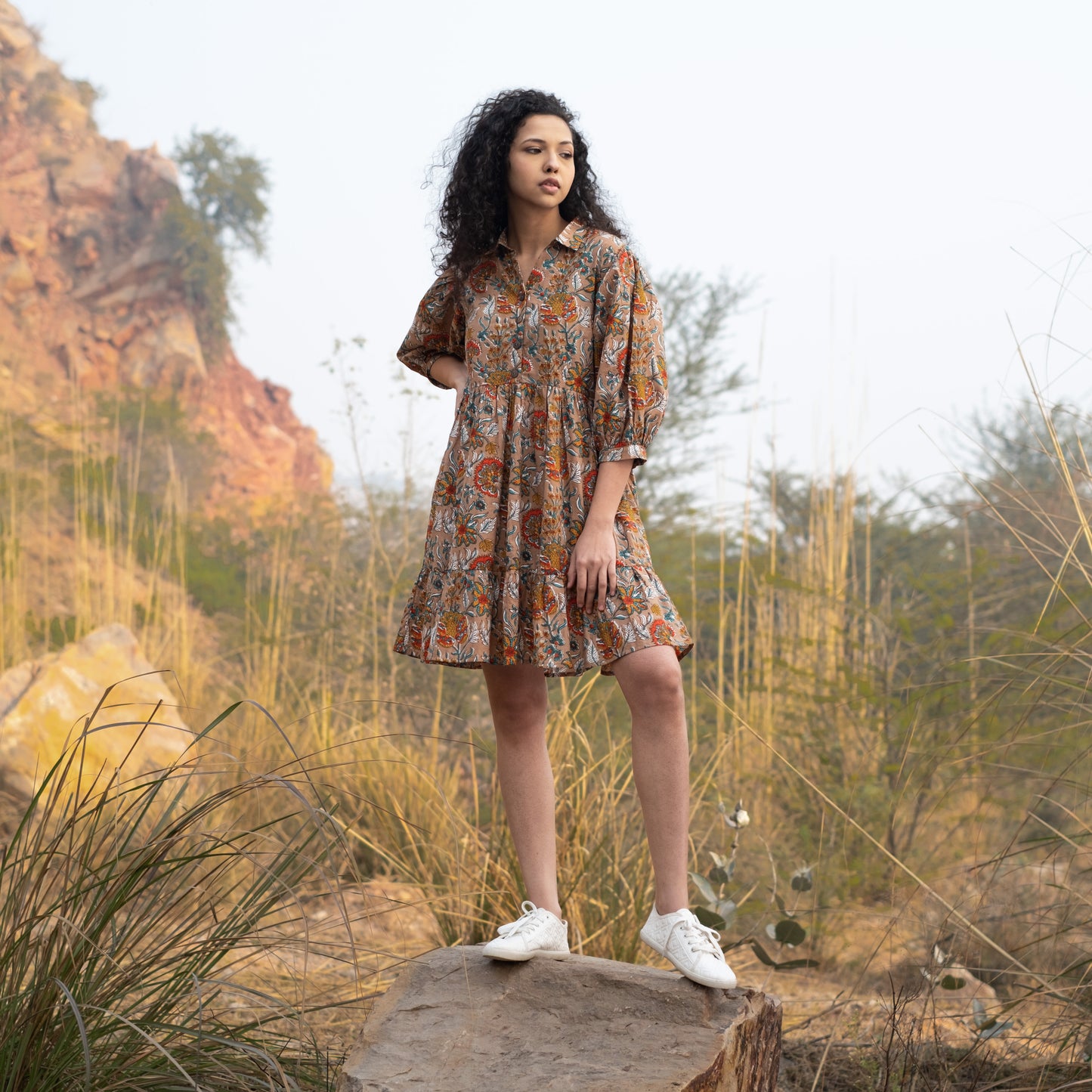 Fit and Flare Tiered short dress
