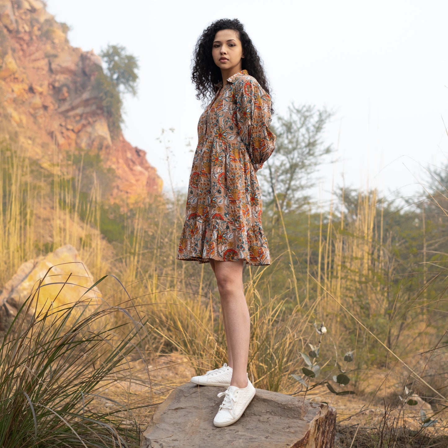 Fit and Flare Tiered short dress