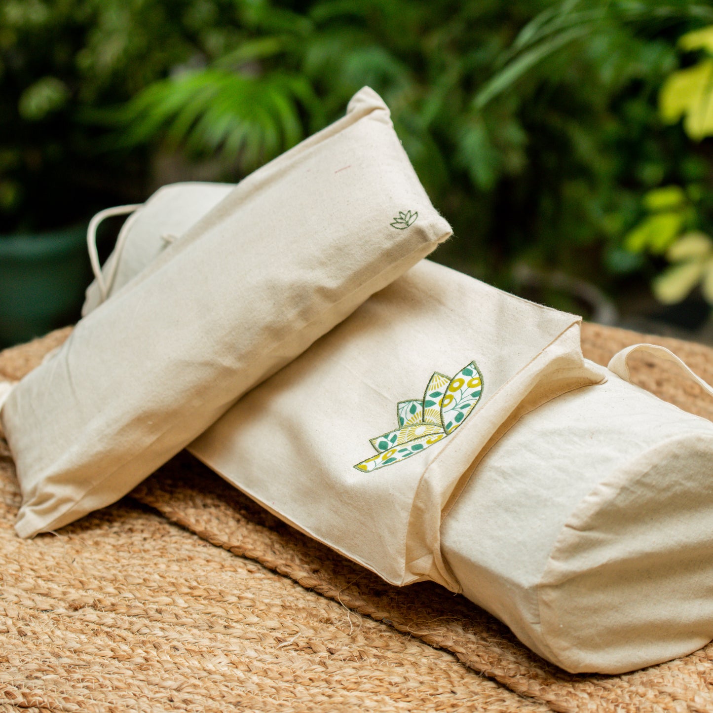 Pure Cotton Yoga Mat Bag and Eye Cusion |AKISO |DHYANA