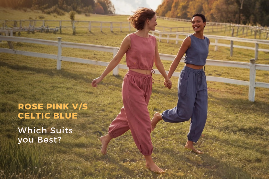 Rose Pink vs Celtic Blue: Which Yoga Outfit Suits You Best?