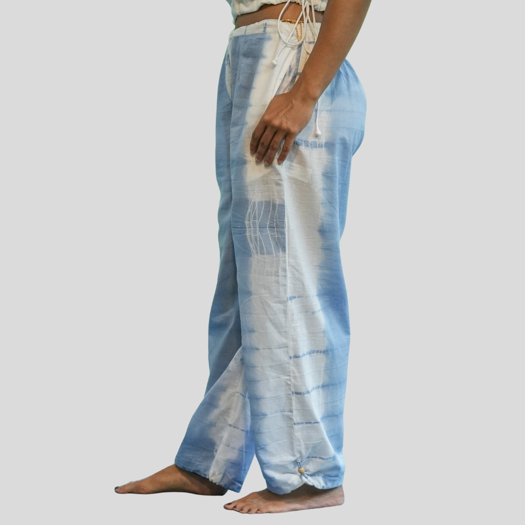 Womens Yoga Pant Tie and Dye Blue Ananda
