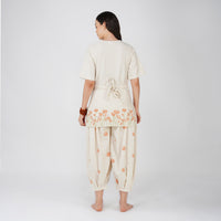 Women Cotton Hand Block Printed Yoga Pants and Yoga Top Set -Chakra