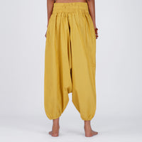 Women Zero Waste Cotton Yoga Pants Yellow -Shwet