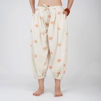 Women Cotton Hand Block Printed Yoga Pants and Yoga Top Set -Chakra