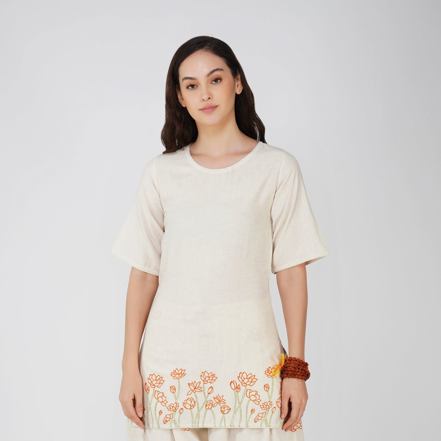 Women Cotton Hand Block Printed Yoga Top -Chakra