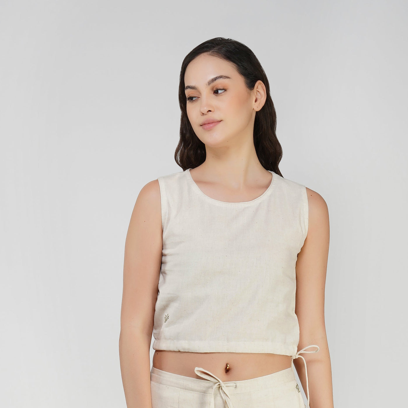 Women Cotton Yoga Crop Top Women -Ananda — view 1