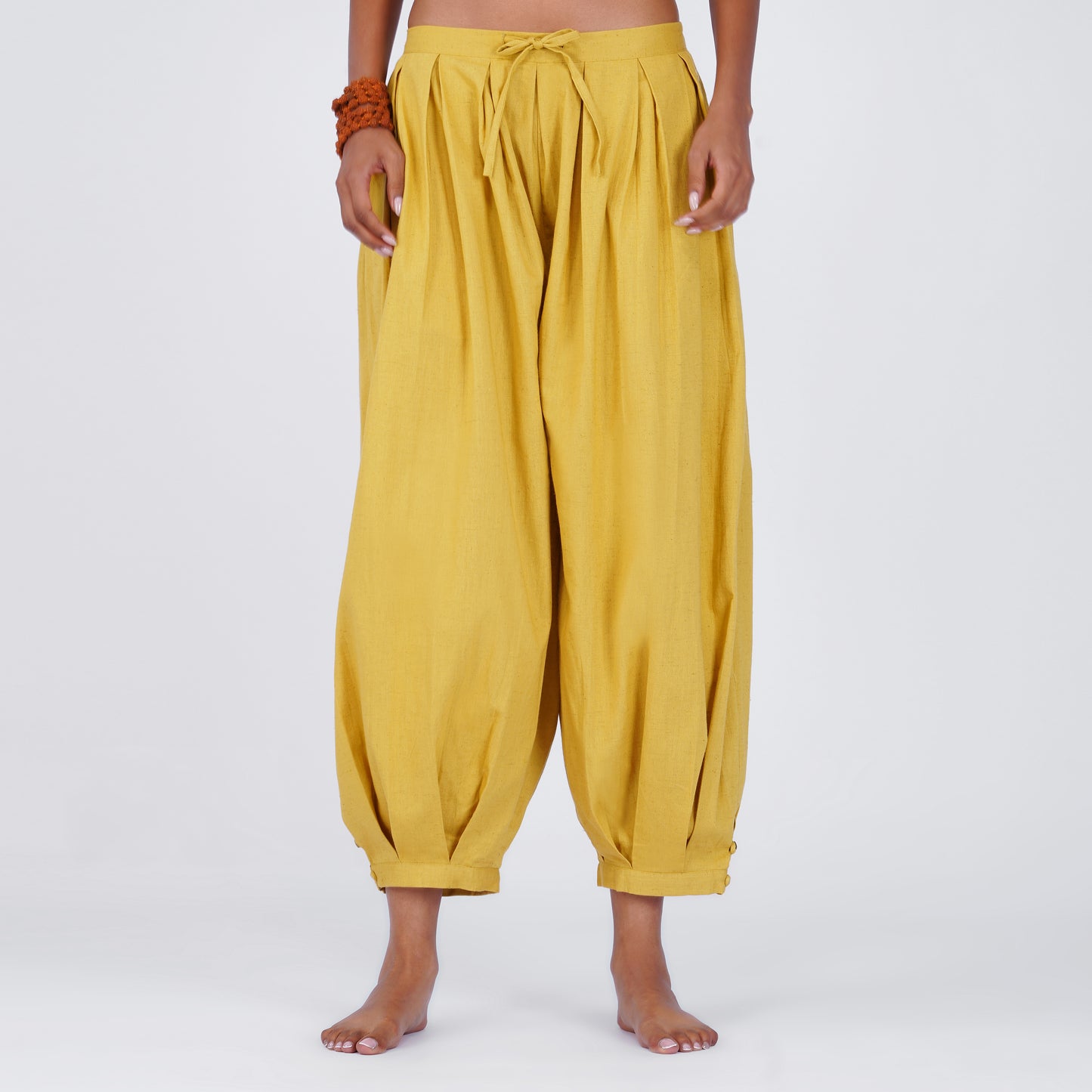 Women Cotton Yoga Pants Women Yellow -Chakra