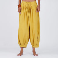 Women Cotton Yoga Pants and Yoga Top Set Yellow -Chakra