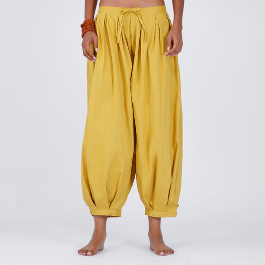 Women Cotton Yoga Pants Women Yellow -Chakra