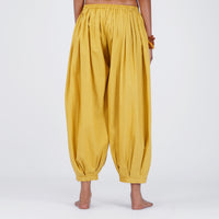Women Cotton Yoga Pants and Yoga Top Set Yellow -Chakra