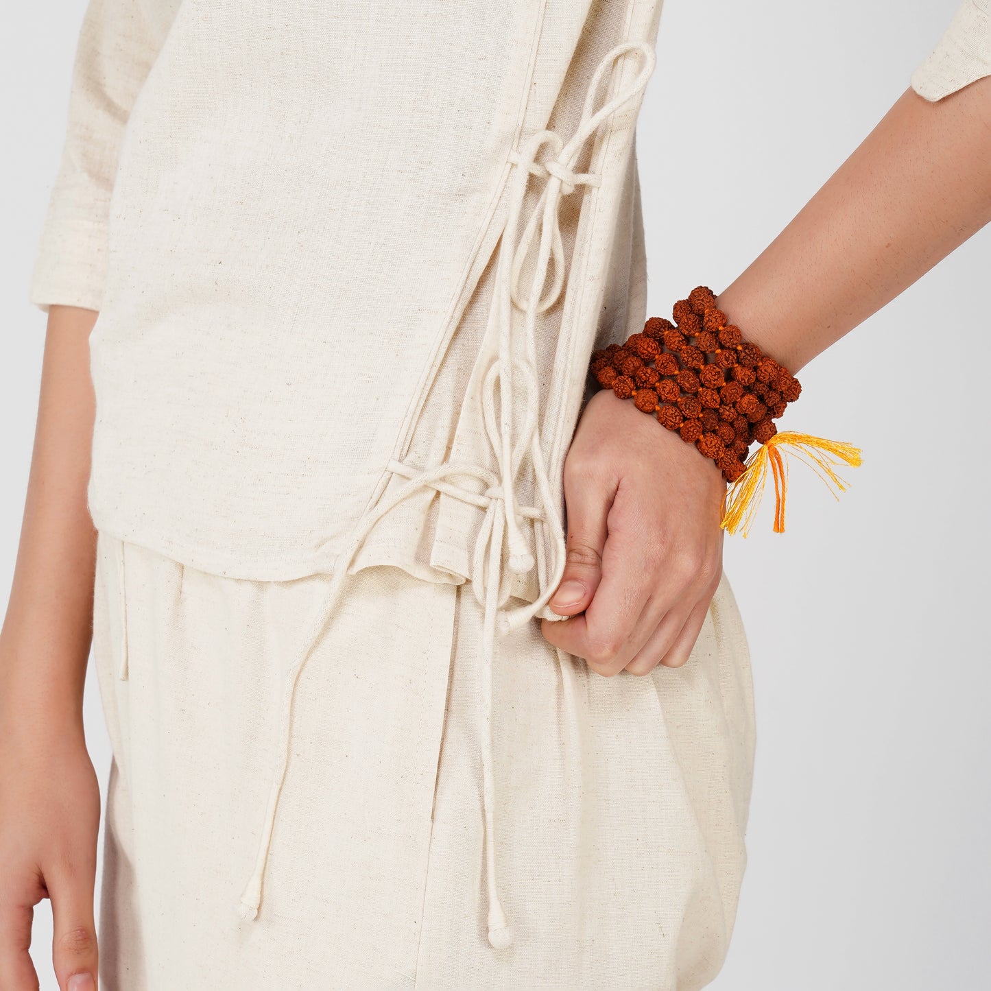 Women Cotton Yoga Pants and Yoga Top Set White -Chandra