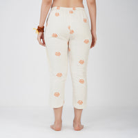 Women Cotton Hand Block Printed Yoga Pants -Surya