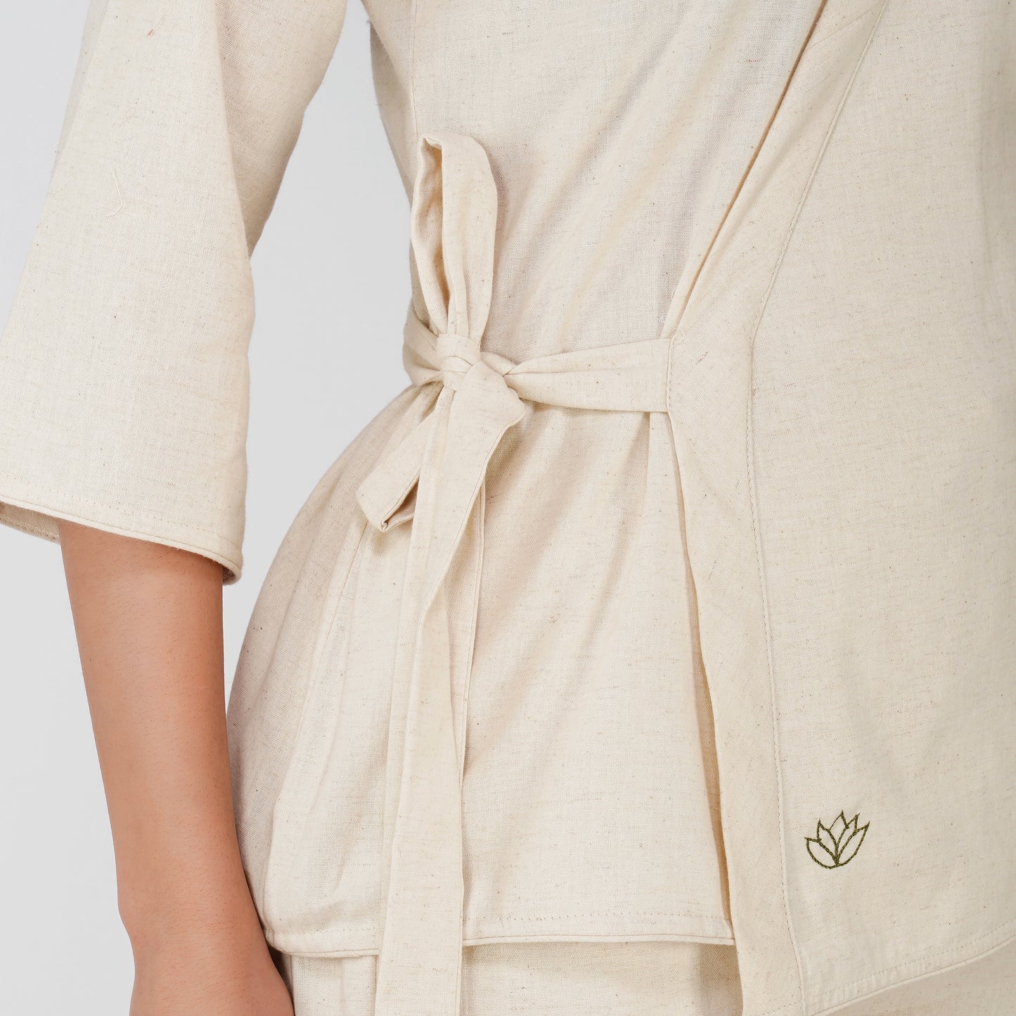 Women Cotton Yoga Pants and Yoga Top Set White -Dharma