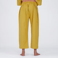 Women Cotton Yoga Pants Women Yellow -Chandra