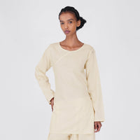 Women Cotton Yoga Top White -Tara