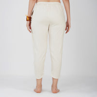 Women Cotton Yoga Pants and Yoga Top Set White -Surya