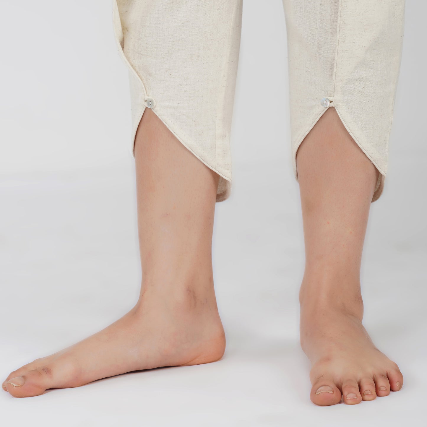 Women Cotton Dhoti Yoga Pants White -Surya