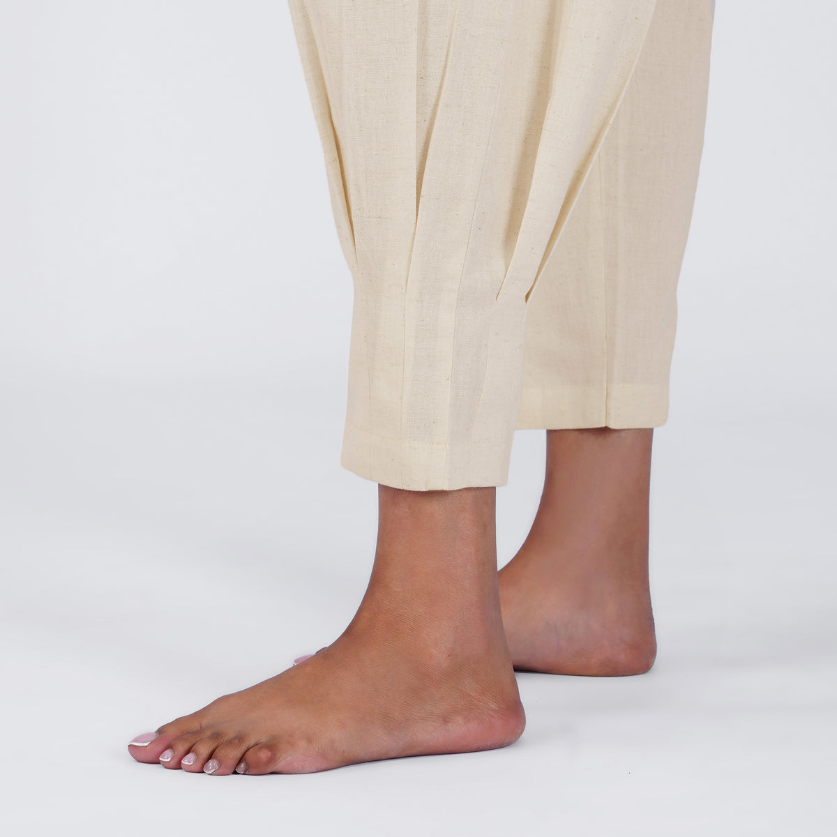 Women Cotton Yoga Pants White -Tara — view 3