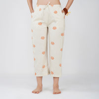 Women Cotton Hand Block Printed Yoga Top and Yoga Pants Set -Chandra