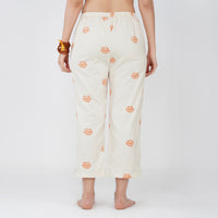Women Cotton Hand Block Printed Yoga Top and Yoga Pants Set -Chandra