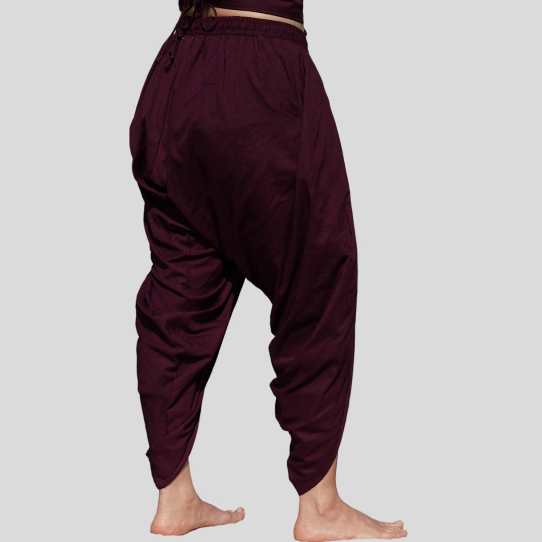 Women Cotton Yoga Pants Purple -Akasha