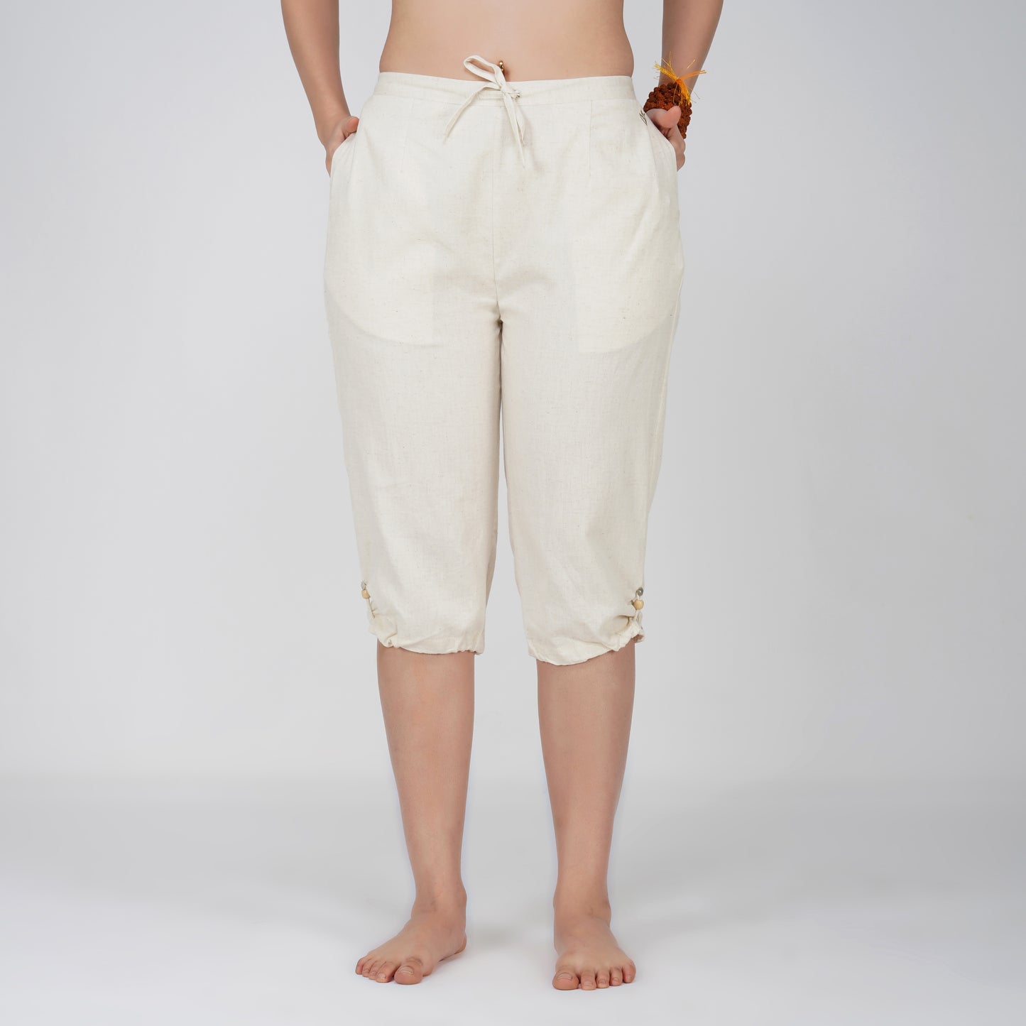 Women Cotton Yoga Pants and Yoga Top Set White -Prana