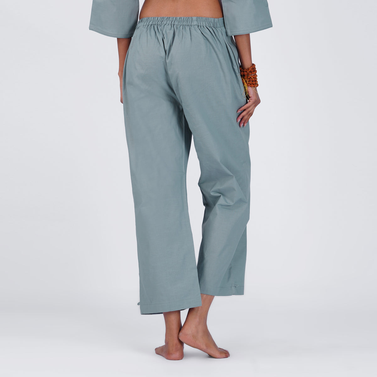 Women Cotton Yoga Pants Women Grey -Chandra — view 2