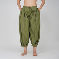 Women Cotton Yoga Pants and Yoga Top Set Green -Chakra