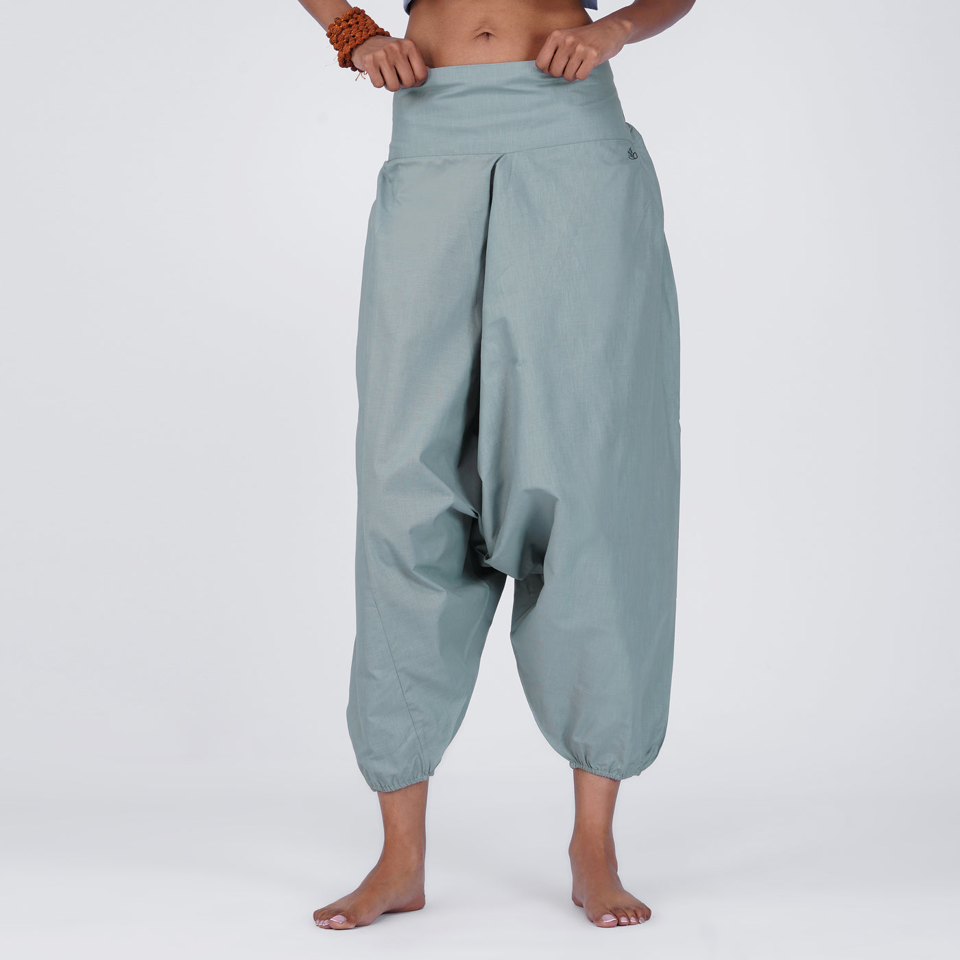 Women Zero Waste Cotton Yoga Pants Grey -Shwet — view 1