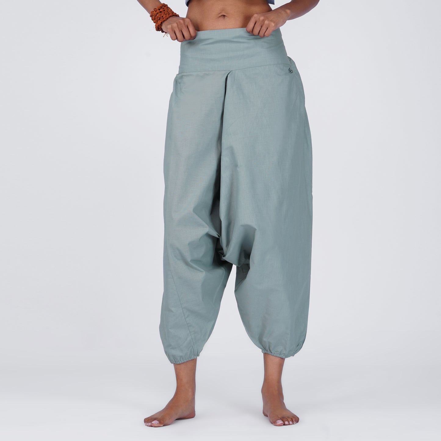 Women Zero Waste Cotton Yoga Pants Grey -Shwet