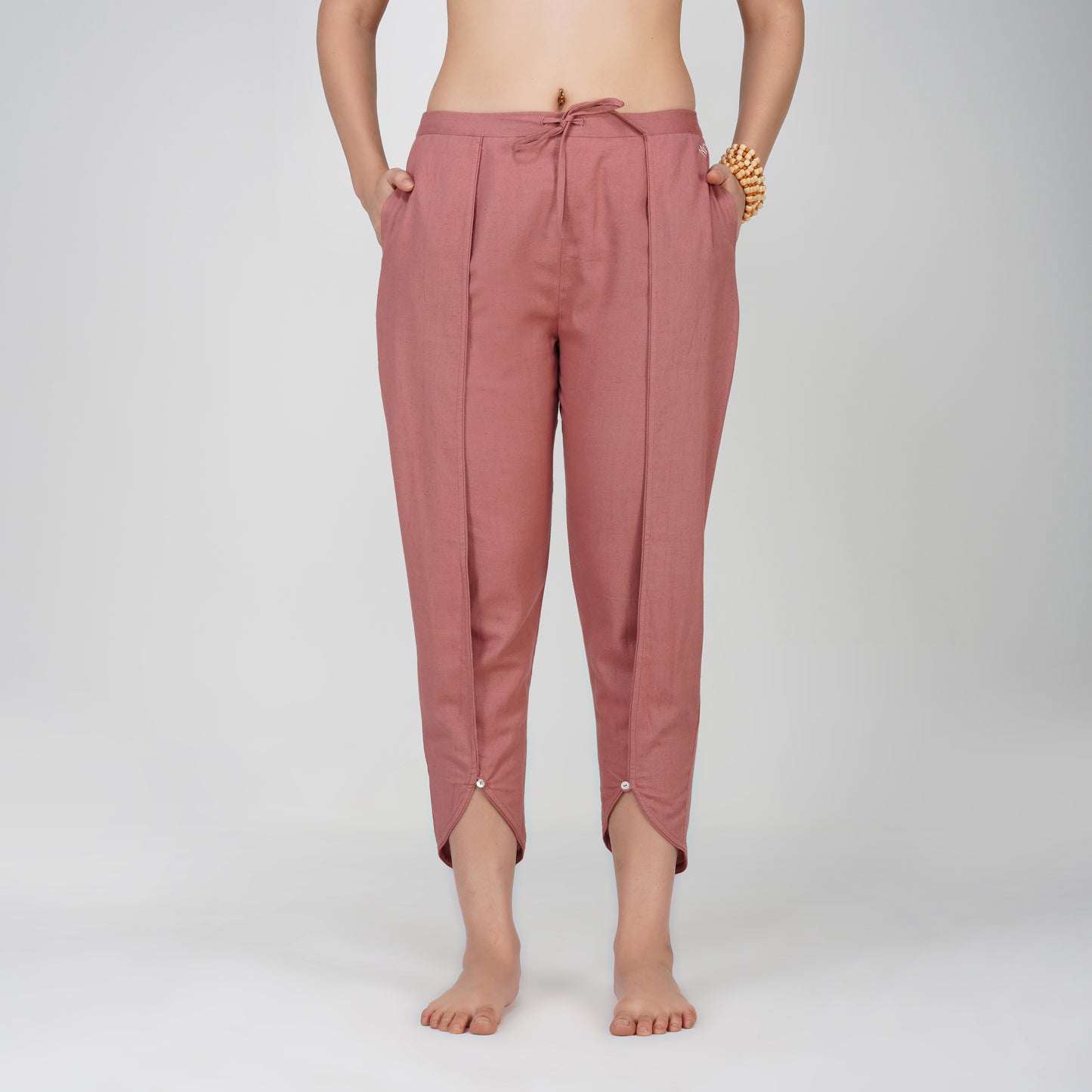Women Cotton Dhoti Yoga Pants Pink -Surya