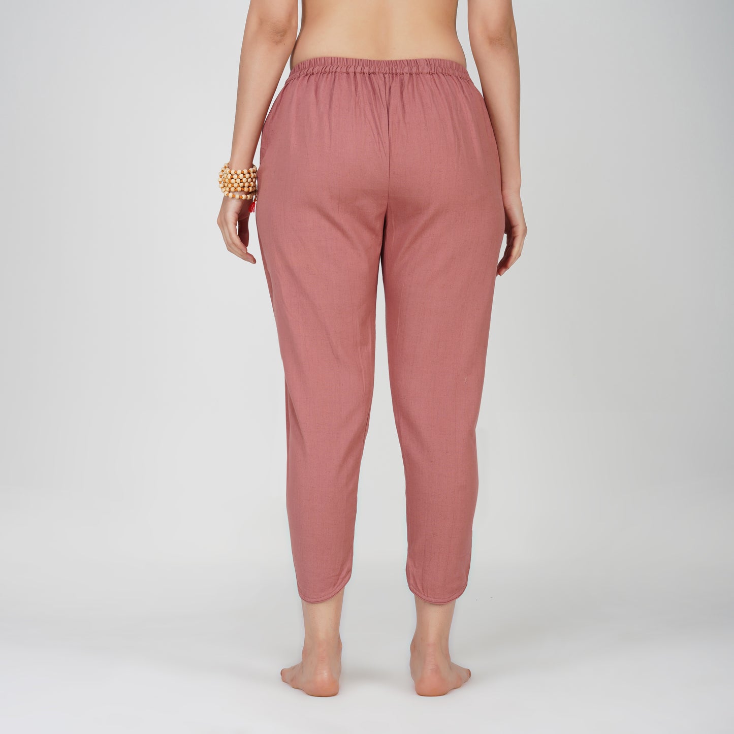 Women Cotton Yoga Pants and Yoga Top Set Pink -Surya