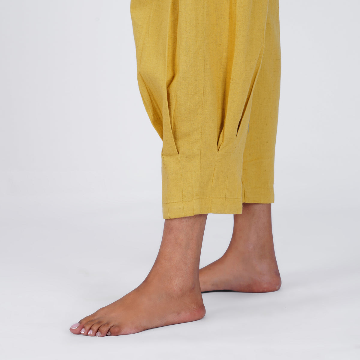Women Cotton Yoga Pants Yellow -Tara — view 3