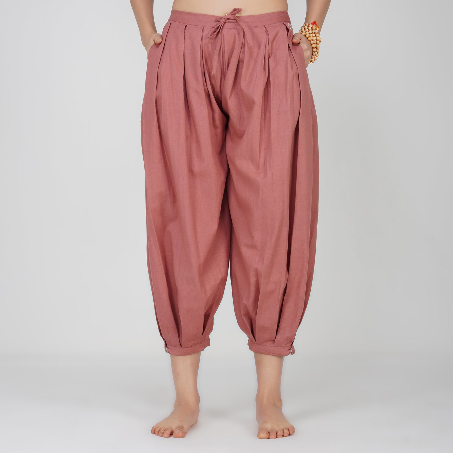 Women Cotton Yoga Pants Pink -Chakra