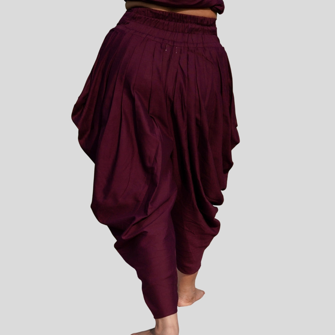 Women Cotton Yoga Pants Purple - Buddhi