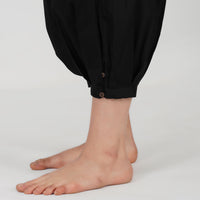 Women Cotton Yoga Pants and Yoga Top Set Black -Chakra