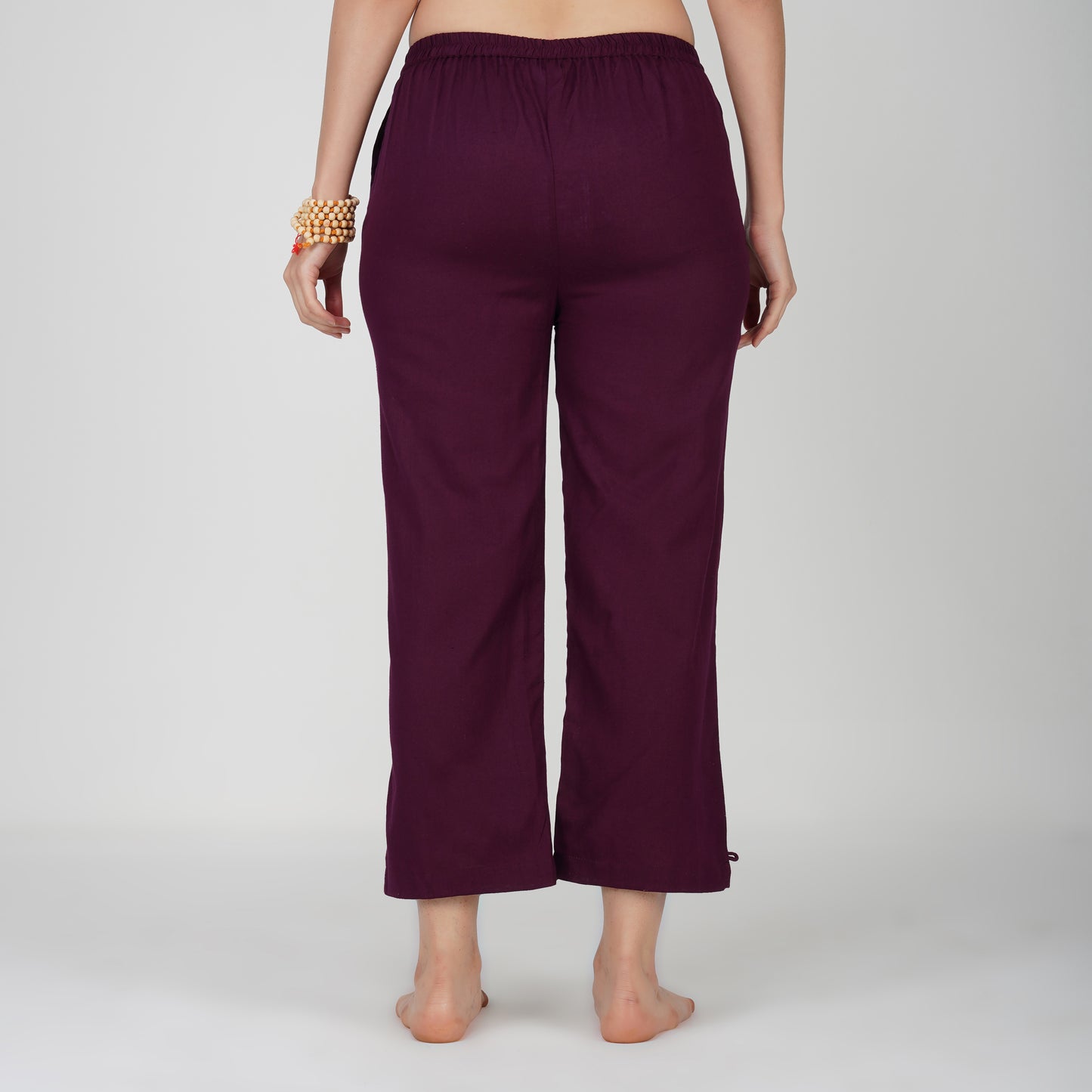Women Cotton Yoga Pants and Yoga Top Set Purple -Chandra