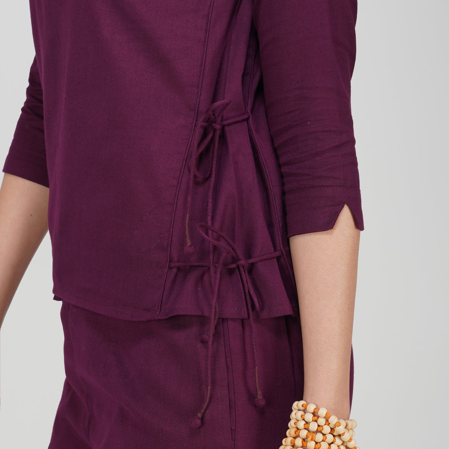 Women Cotton Yoga Pants and Yoga Top Set Purple -Chandra