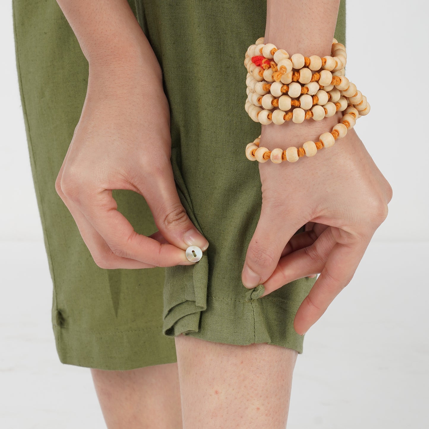 Women Cotton Yoga Pants and Yoga Top Set Green -Chandra