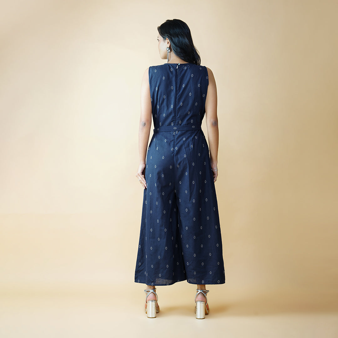 Navy Blue Wide Legged Jumpsuit