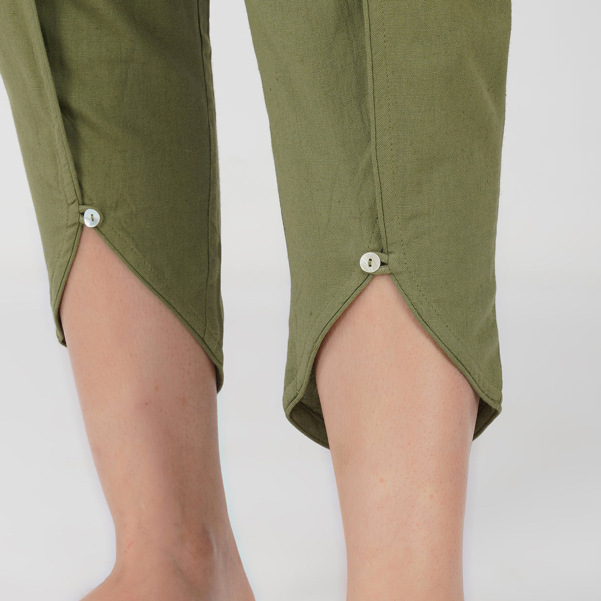 Women Cotton Dhoti Yoga Pants Green -Surya — view 3