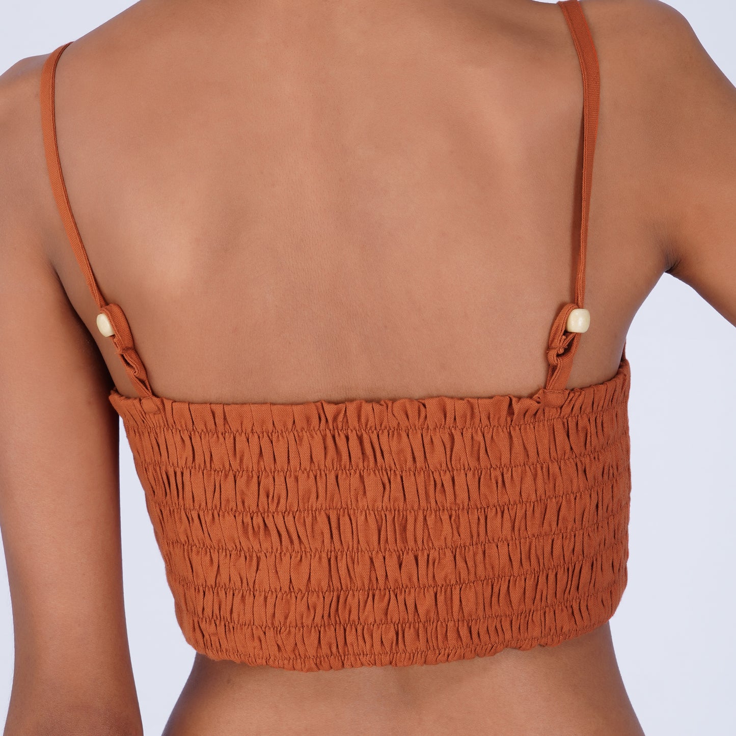 Prana Yoga Top 100% Cotton Bralette Top Elasticised Back for Comfortable Fit - Sienna