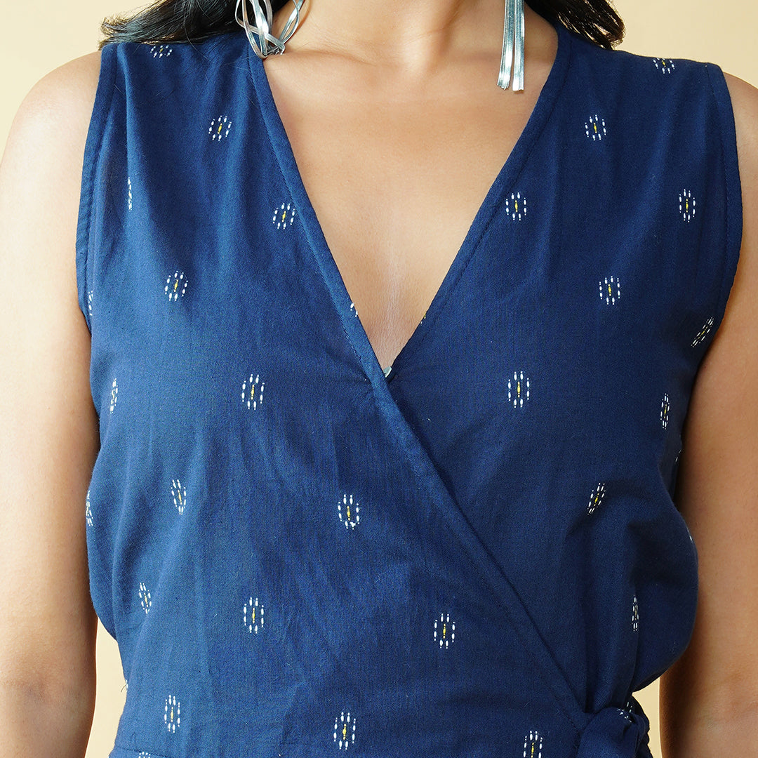 Navy Blue Wide Legged Jumpsuit