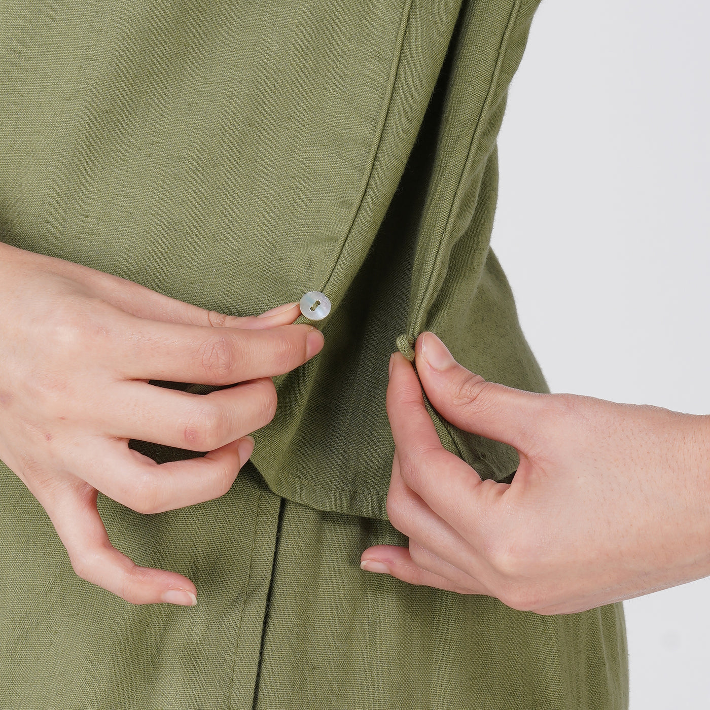 Women Cotton Yoga Pants and Yoga Top Set Green -Surya — view 3